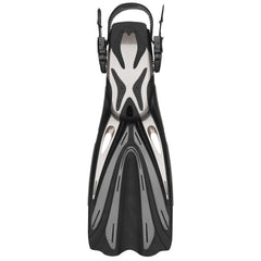 LUXPARD Diving Fins, Powerful Efficient Open Heel Scuba Diving Fins, Flippers for Snorkeling and Freediving with Adjustable Buckles