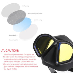 LUXPARD Diving Mask, Scuba Mask for Scuba Diving, Snorkeling, Free Diving, and Skin Diving. Anti-Fog Anti-Leak Low Volume Dive Mask with UV Coated Lenses, Scuba Gear for Adults