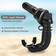 LUXPARD Diving Snorkel, Foldable Silicone Snorkel for Freediving, Skin Diving, Spearfishing, and Scuba Diving