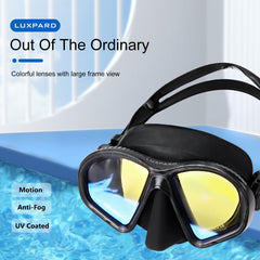 LUXPARD Diving Mask, Scuba Mask for Scuba Diving, Snorkeling, Free Diving, and Skin Diving. Anti-Fog Anti-Leak Low Volume Dive Mask with UV Coated Lenses, Scuba Gear for Adults