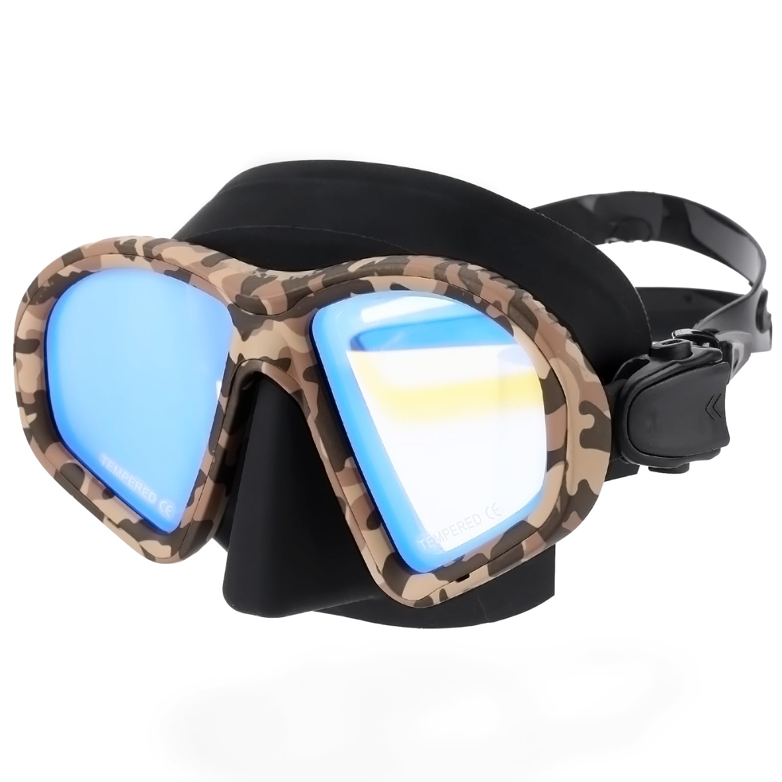 LUXPARD Diving Mask, Scuba Mask for Scuba Diving, Snorkeling, Free Diving, and Skin Diving. Anti-Fog Anti-Leak Low Volume Dive Mask with UV Coated Lenses, Scuba Gear for Adults