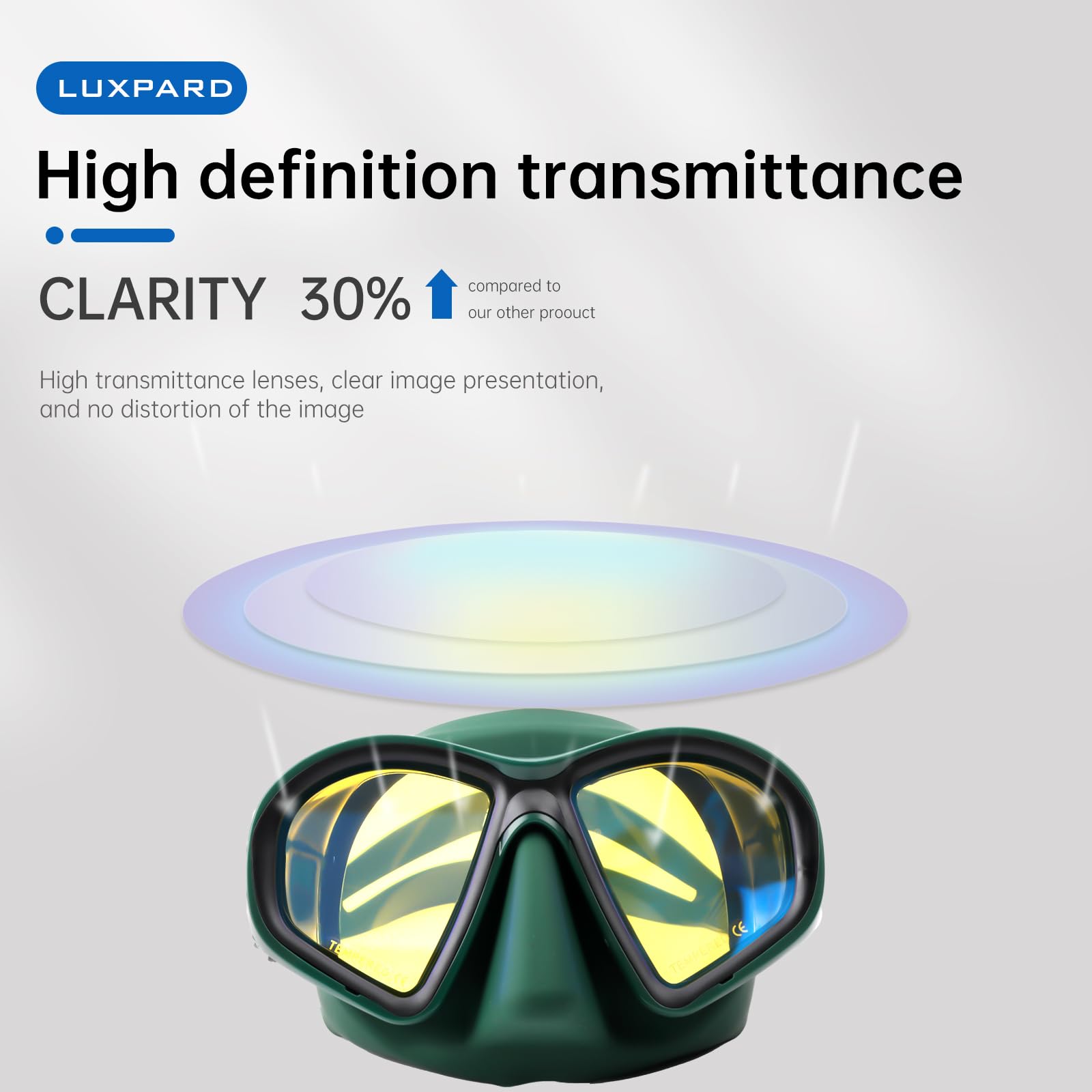 LUXPARD Diving Mask, Scuba Mask for Scuba Diving, Snorkeling, Free Diving, and Skin Diving. Anti-Fog Anti-Leak Low Volume Dive Mask with UV Coated Lenses, Scuba Gear for Adults